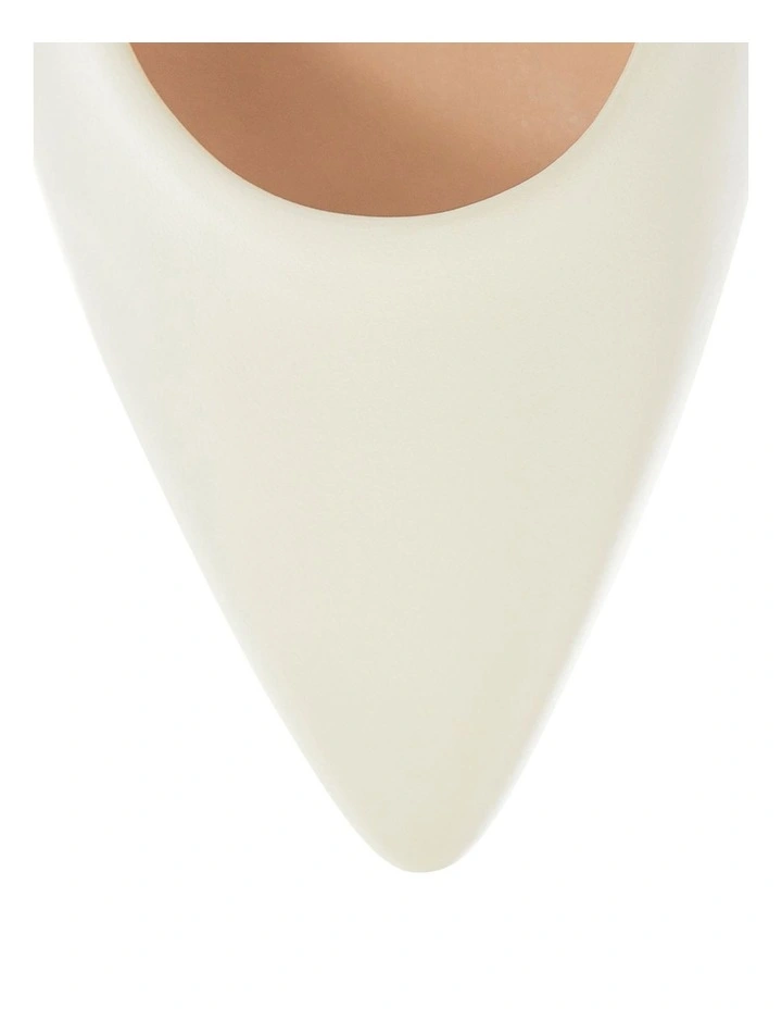 Idol Heeled Leather Shoe in Bone image 4