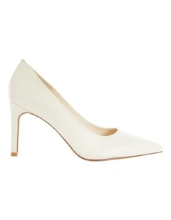 Octavia Heeled Leather Shoes in Bone