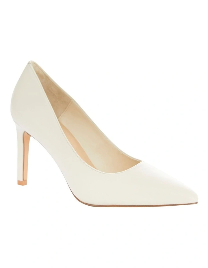 Octavia Heeled Leather Shoes in Bone image 2