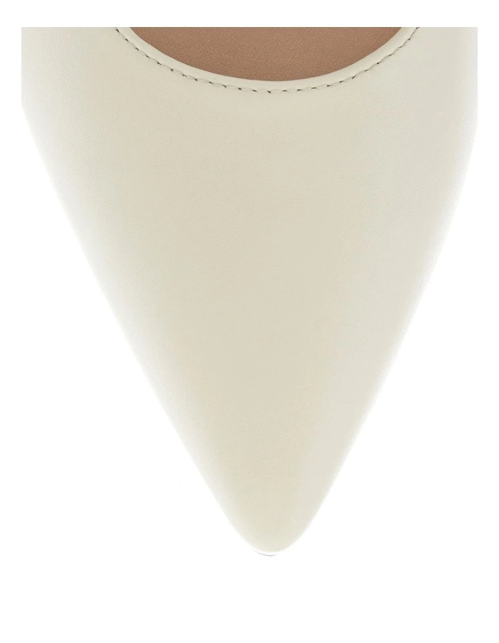 Octavia Heeled Leather Shoes in Bone image 4