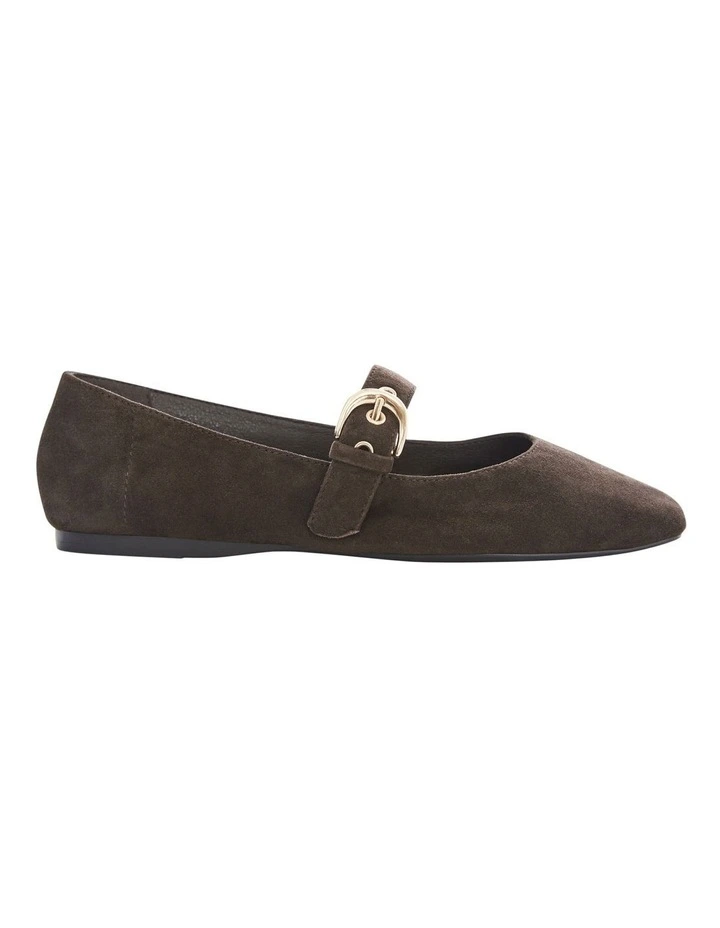 Melrose Ballet Flats in Chocolate Suede image 1
