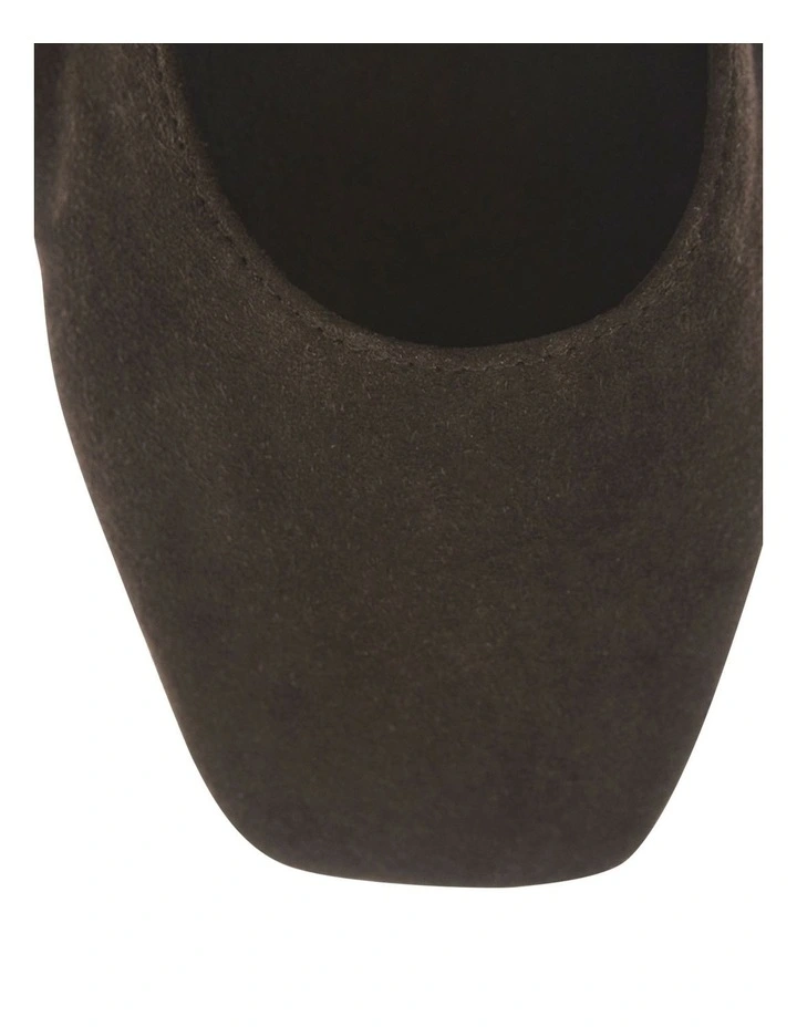 Melrose Ballet Flats in Chocolate Suede image 4