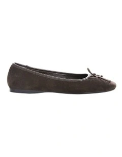 Maya Ballet Flats in Chocolate Suede