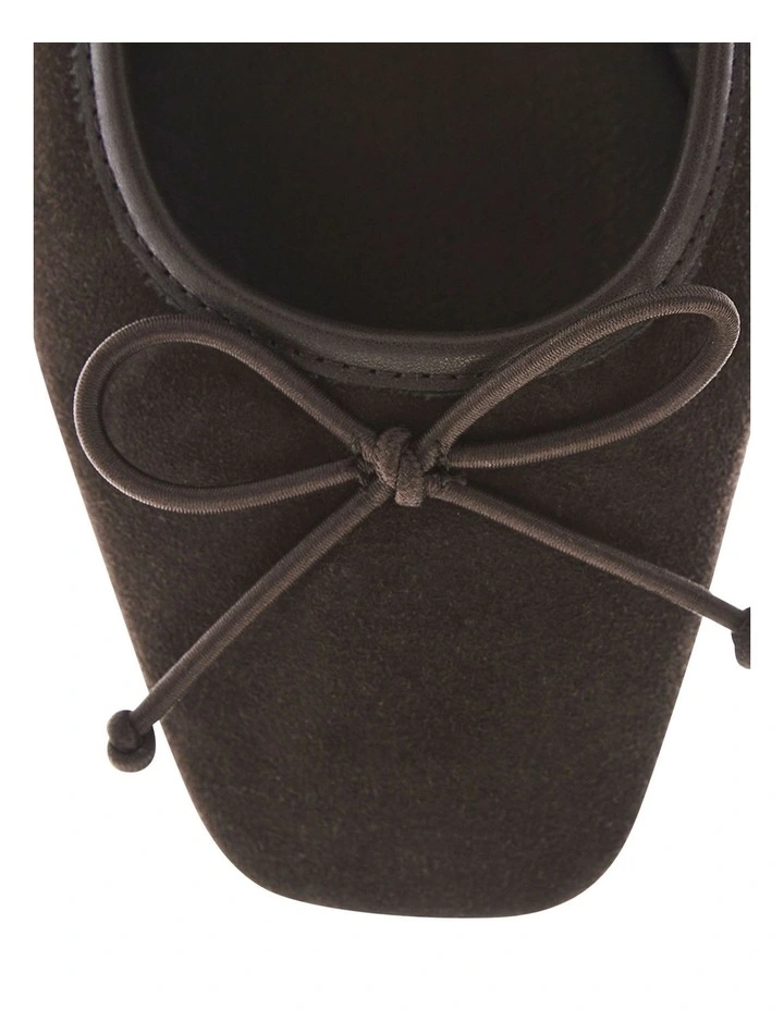 Maya Ballet Flats in Chocolate Suede image 4