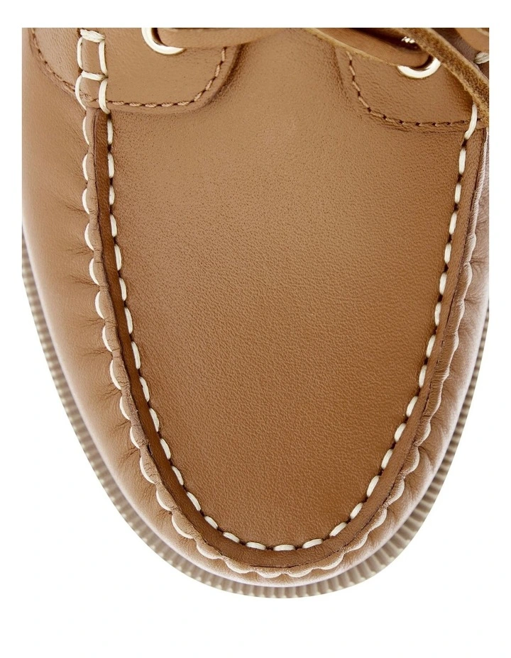 Anchor Flat Shoes in Tan Leather image 4