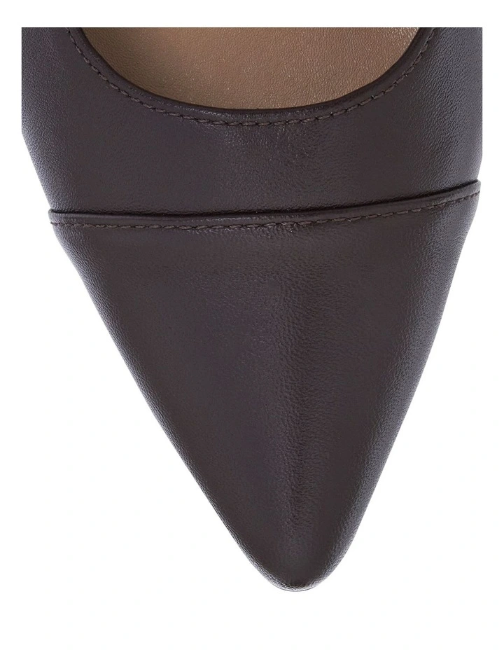Kirsty Heeled Shoes in Chocolate Leather image 4