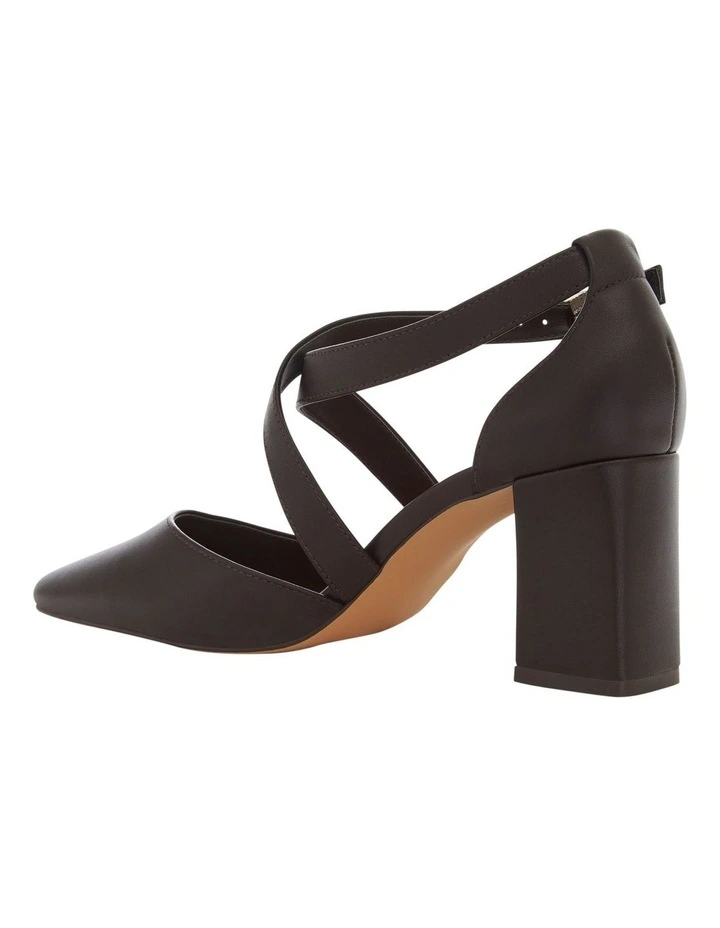 Kara Heeled Shoes in Chocolate Leather image 3