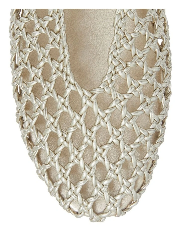 Ella Flats Ballet in Soft Gold Weave image 4
