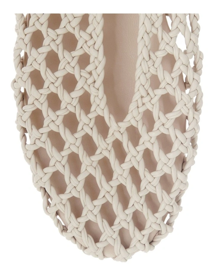 Ella Flats Ballet in Off White Weave image 4