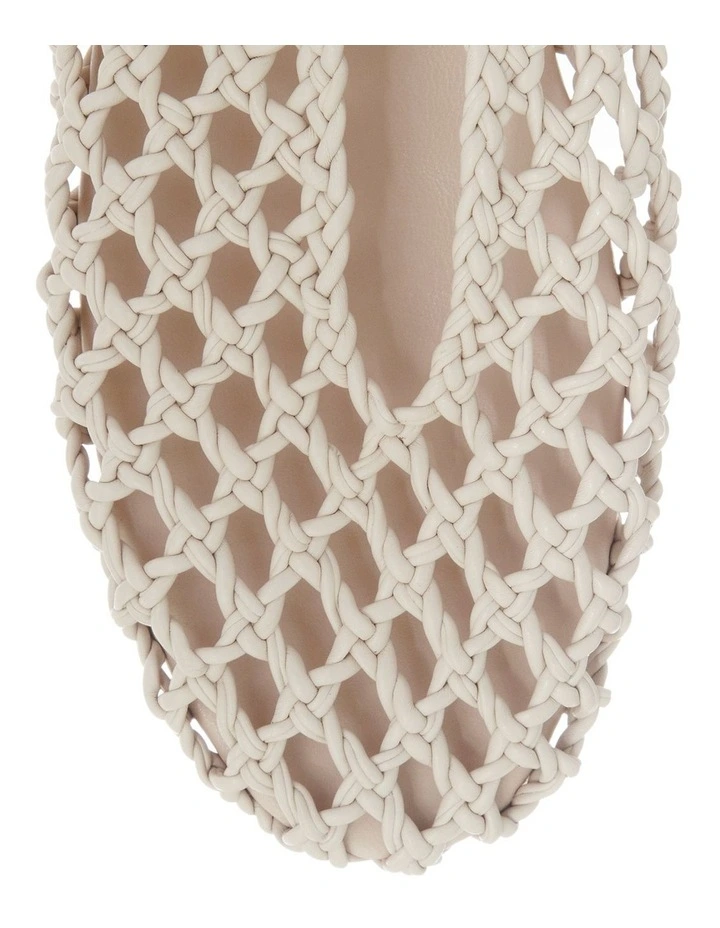 Ella Flats Ballet in Off White Weave image 5