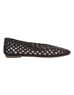 Ella Ballet Flats in Chocolate Weave