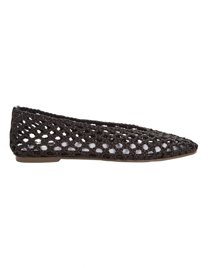 Ella Ballet Flats in Chocolate Weave image 1