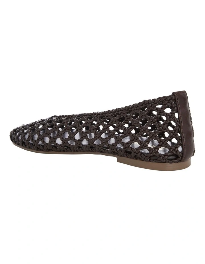 Ella Ballet Flats in Chocolate Weave image 3