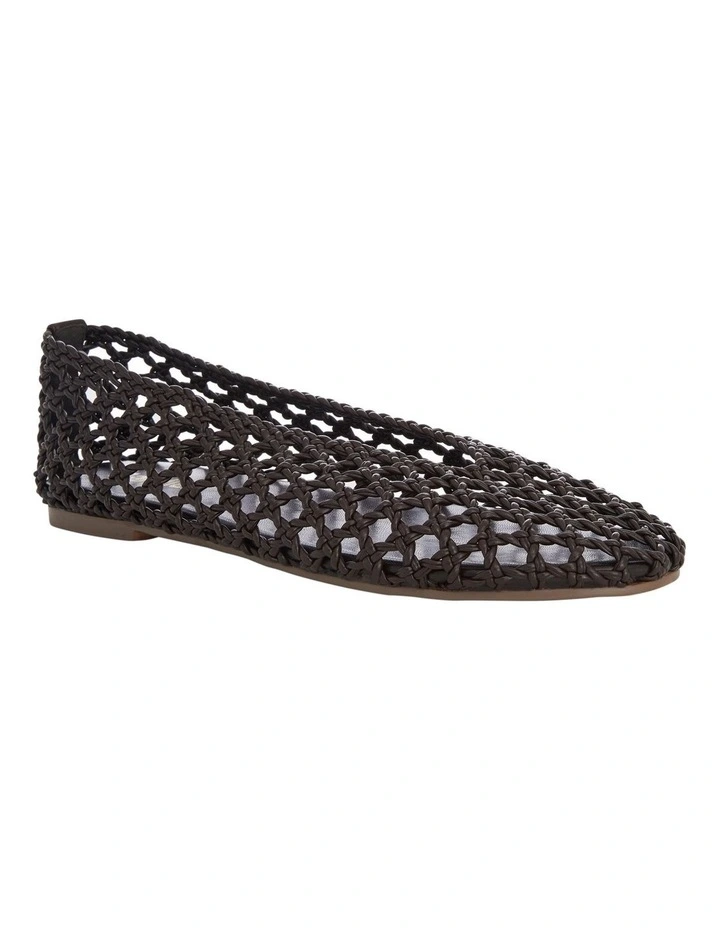 Ella Ballet Flats in Chocolate Weave image 4