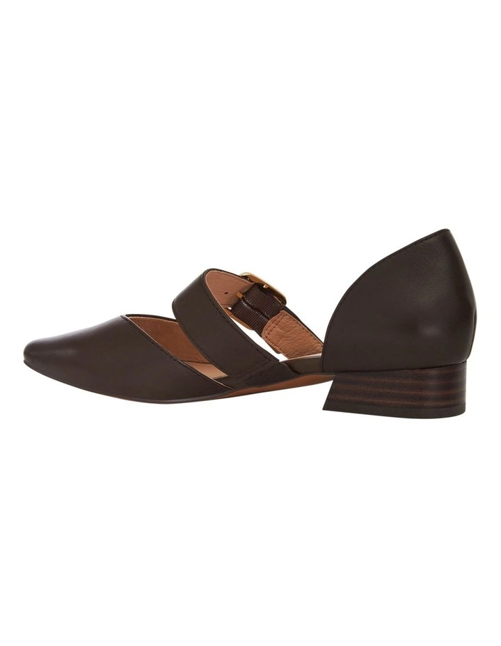 Adore Flat Shoes in Chocolate Leather image 3