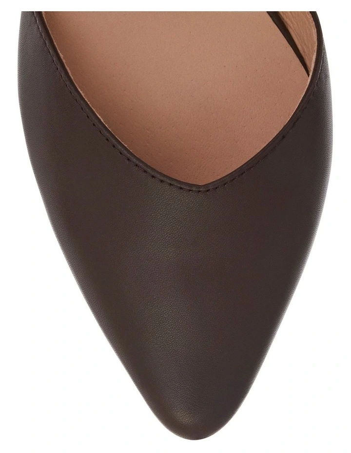 Adore Flat Shoes in Chocolate Leather image 4