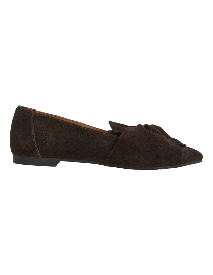 Rosco Flat Shoes in Chocolate Suede image 1