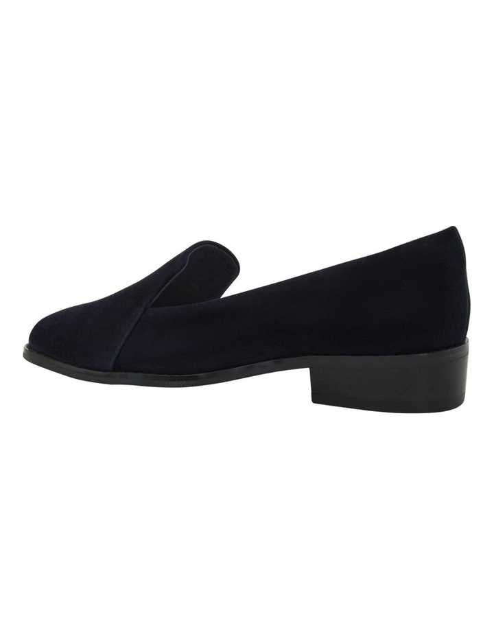 Tara Flat Shoes in Navy Suede image 3