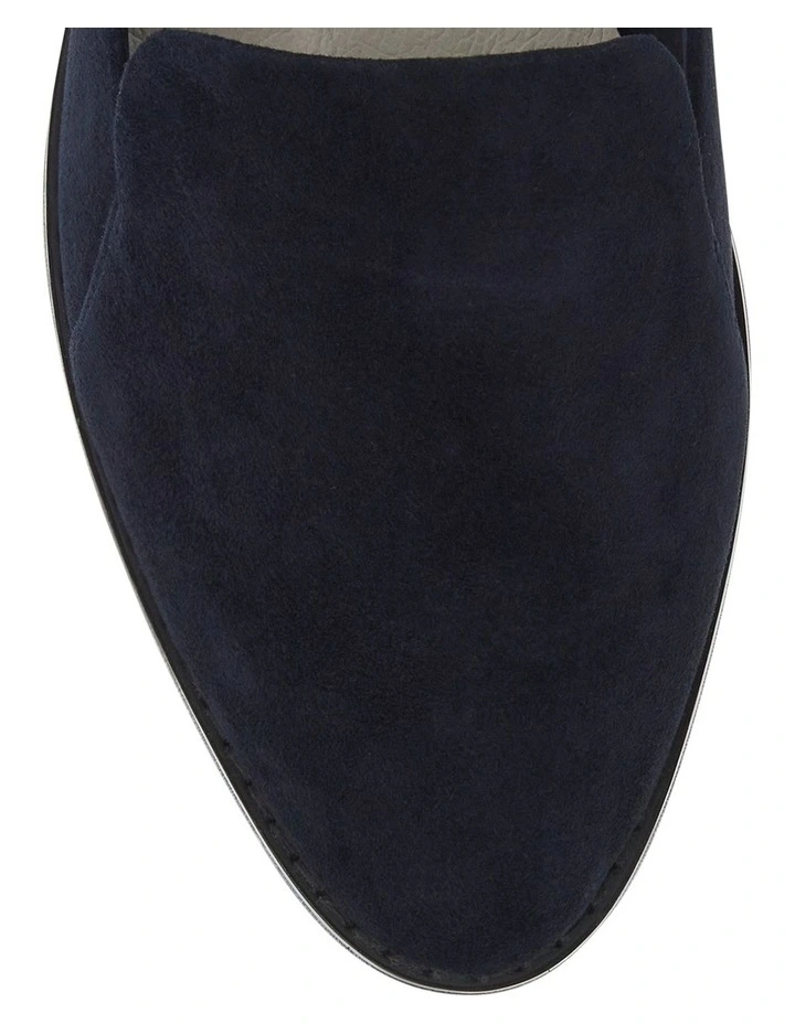 Tara Flat Shoes in Navy Suede image 4
