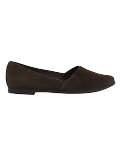Fonteyn Flat Shoes in Chocolate Suede