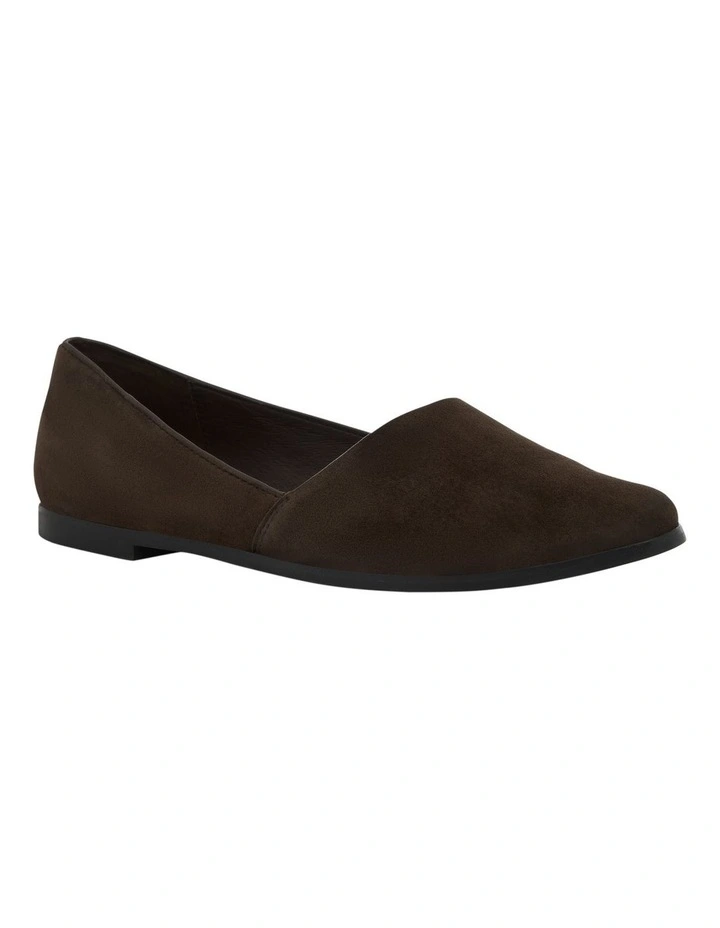 Fonteyn Flat Shoes in Chocolate Suede image 2