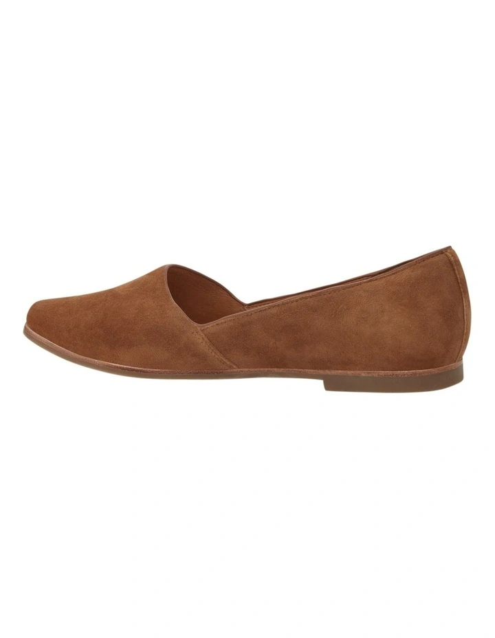 Rachael Flat Shoes in Tan Suede image 3