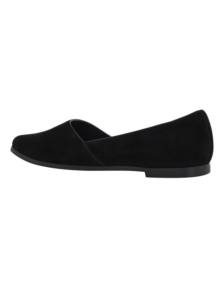 Rachael Flat Shoes in Black Suede image 3