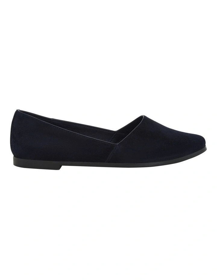 Rachael Flat Shoes in Navy Suede image 1