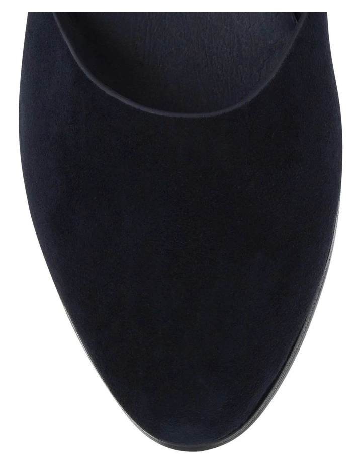 Rachael Flat Shoes in Navy Suede image 4