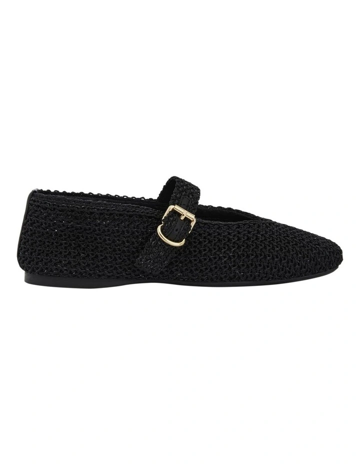 Maze Ballet Flats in Black Weave image 1