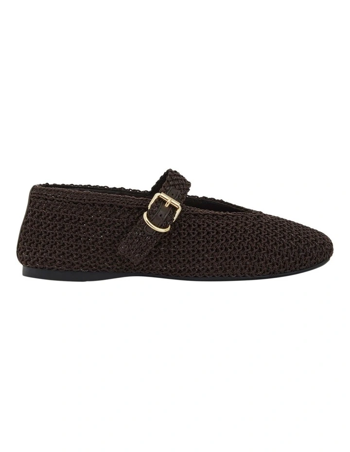 Maze Ballet Flats in Chocolate Weave image 1