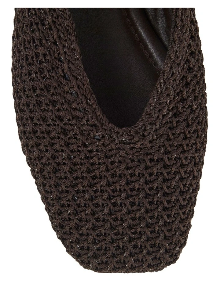 Maze Ballet Flats in Chocolate Weave image 5