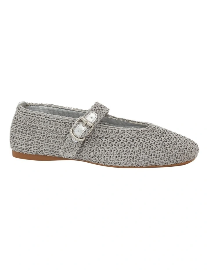 Maze Ballet Flats in Grey Weave image 2
