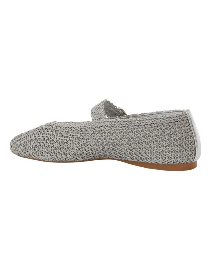Maze Ballet Flats in Grey Weave image 3
