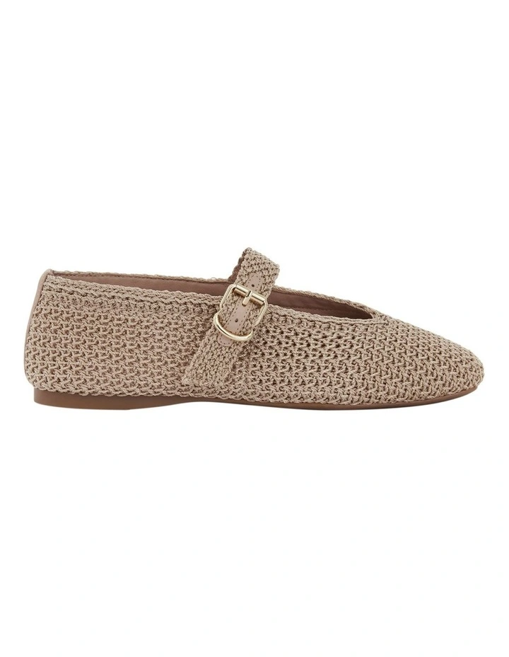 Maze Ballet Flats in Natural Weave image 1