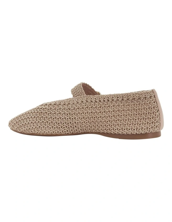Maze Ballet Flats in Natural Weave image 3