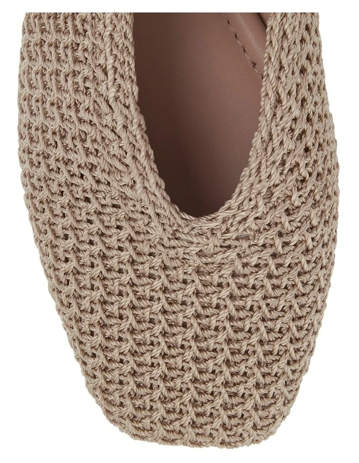 Maze Ballet Flats in Natural Weave image 4