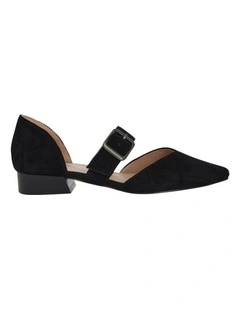 Adore Flat Shoes in Black Suede
