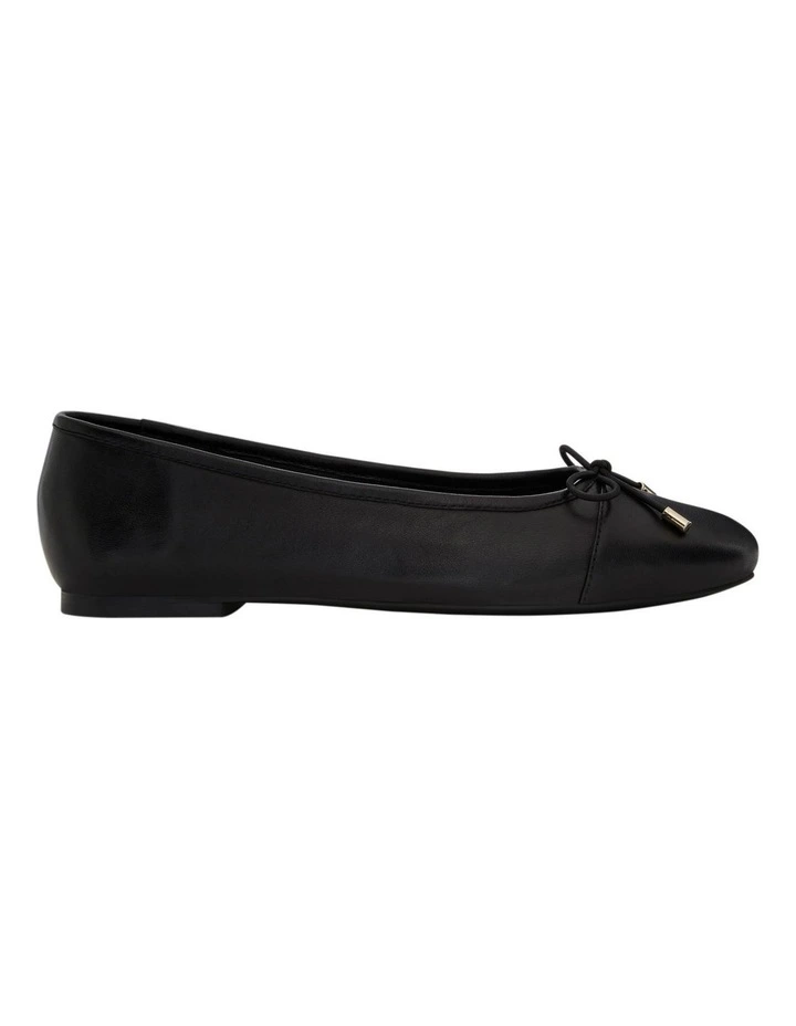 Ariel Ballet Flats in Black Leather image 1