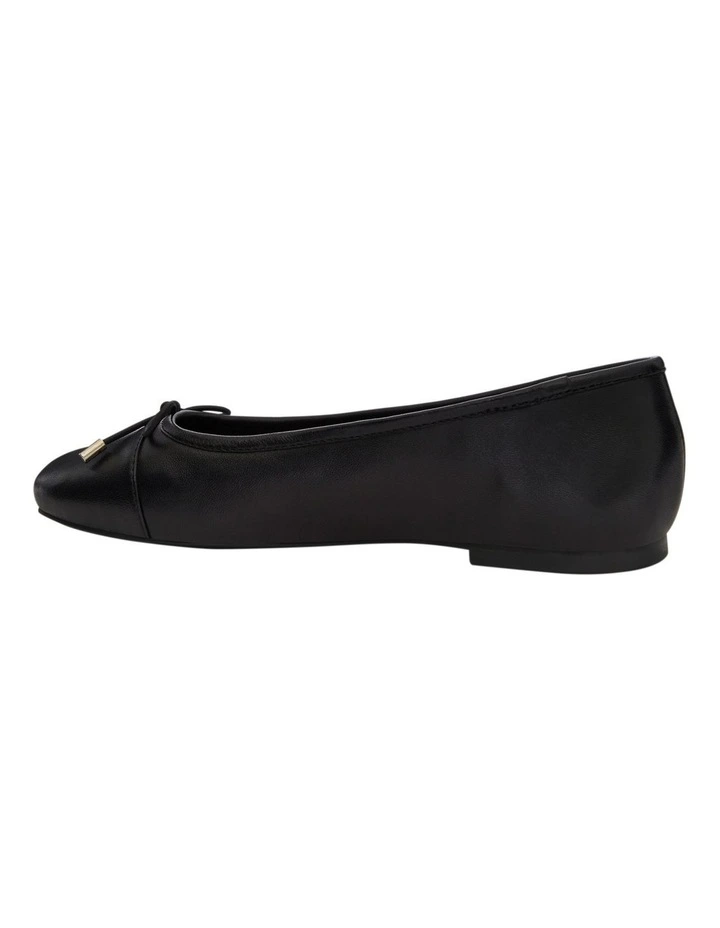 Ariel Ballet Flats in Black Leather image 3
