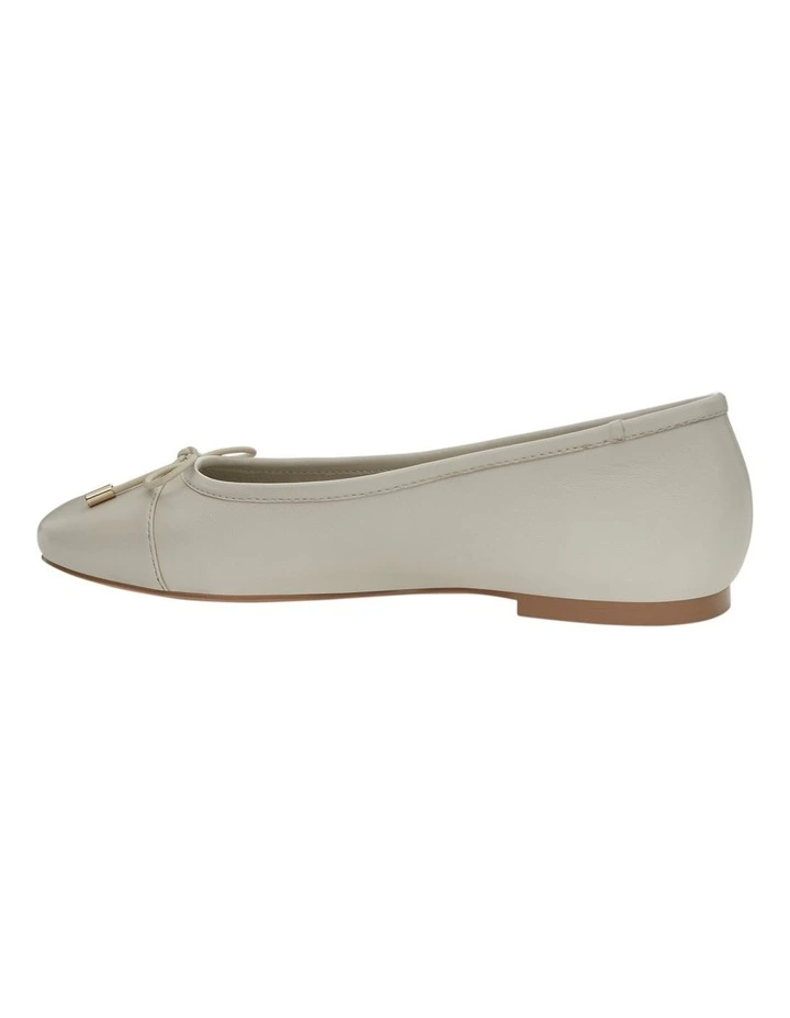 Ariel Ballet Flats in Bone Leather image 3