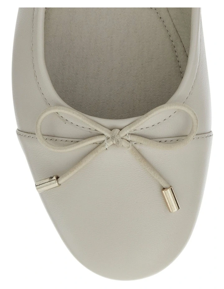Ariel Ballet Flats in Bone Leather image 4