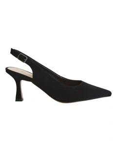 Astrid Heeled Shoes in Black Suede