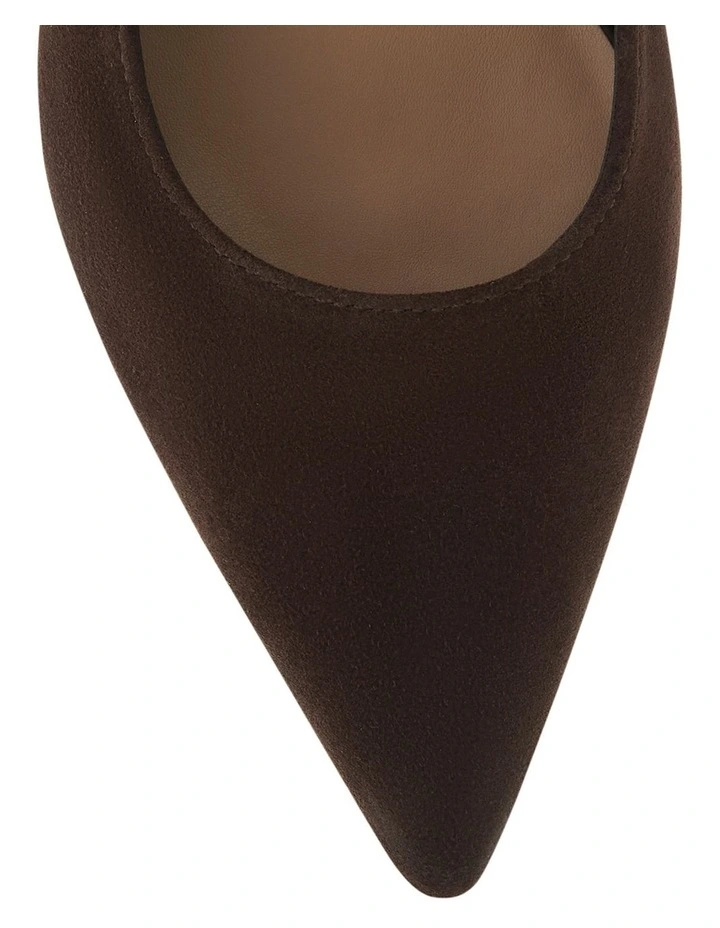 Astrid Heeled Shoes in Chocolate Suede image 4