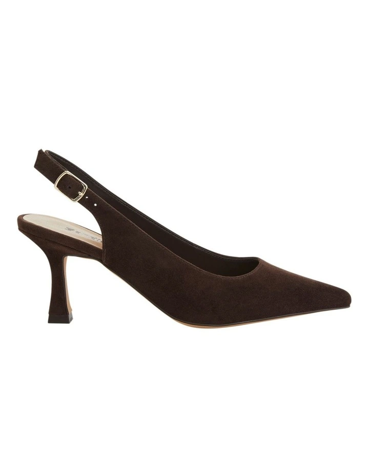 Astrid Heeled Shoes in Taupe Suede image 1