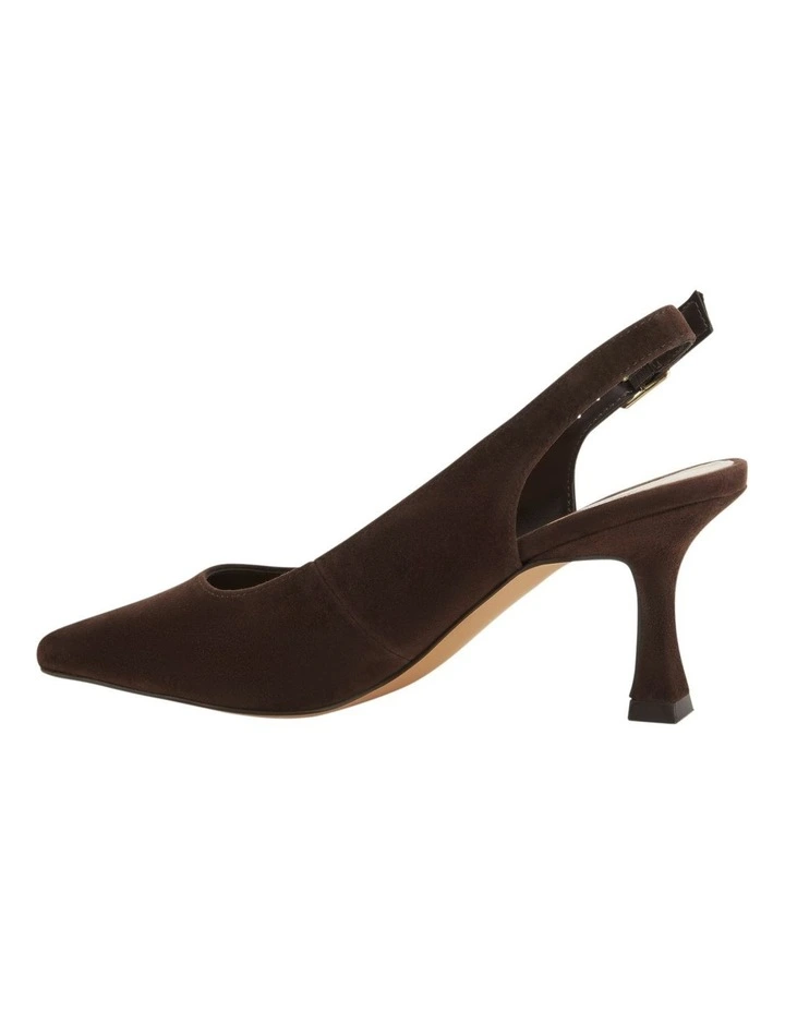 Astrid Heeled Shoes in Taupe Suede image 3