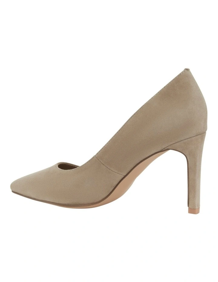 Octavia Heeled Shoes in Taupe Suede image 3