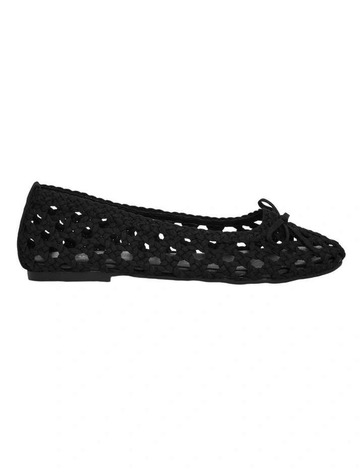 Eden Ballet Flats in Black Weave image 1