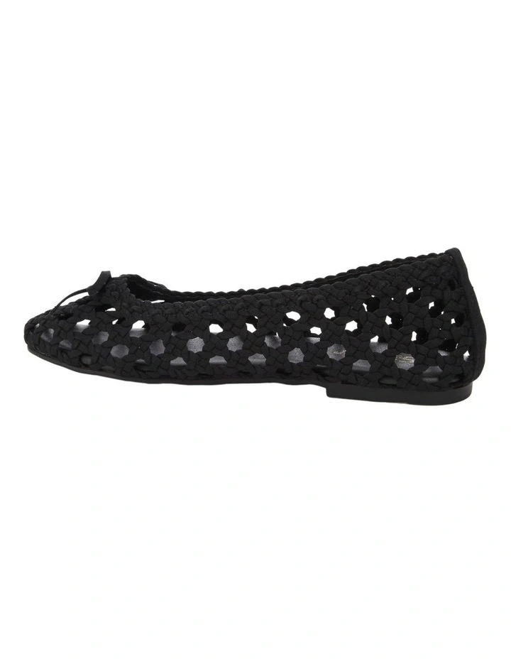Eden Ballet Flats in Black Weave image 3