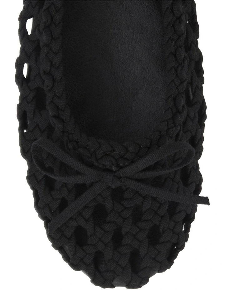 Eden Ballet Flats in Black Weave image 4